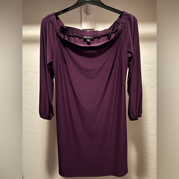 INC International Concepts Purple Cowl Neck Sheath Dress - Picture 1 of 3